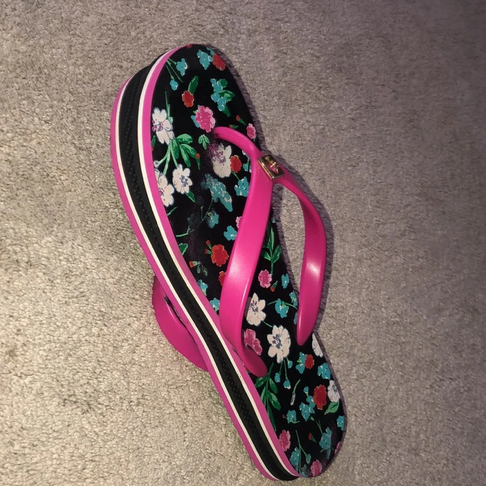 Kate‎ Spade Floral Flip Flops Women’s Size 9 10 •READ